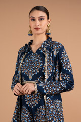 Blue Printed Top Bottom SetDSC02144