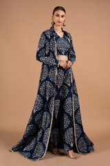 Blue Printed Top Bottom SetDSC02146