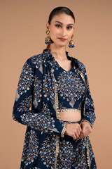 Blue Printed Top Bottom SetDSC02147