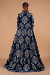 Blue Printed Top Bottom SetDSC02150