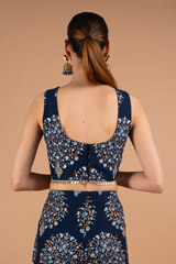 Blue Printed Top Bottom SetDSC02153