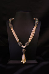 Peach Moti Necklace SetIMG_9079