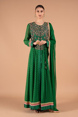 Green Yoke Anarkali Kurta Set