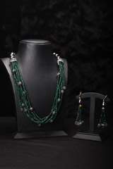 Green Moti Necklace Set