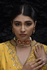 Red Meenakari Choker Set_SUB1125