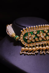 Green Meenakari Choker Set