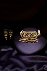 Green Meenakari Choker Set