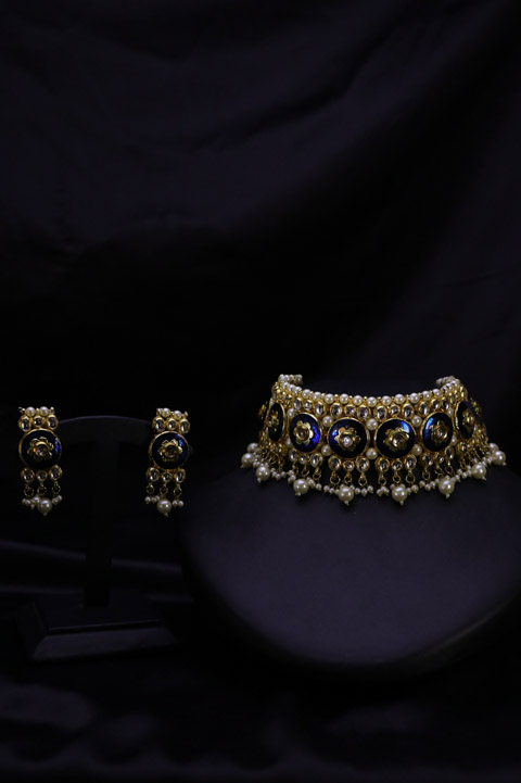 Meenakari Studs & Choker Set