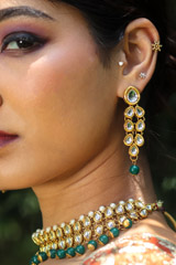 Green And Golden Necklace SetIMG_9033