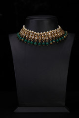 Green And Golden Necklace SetIMG_9757