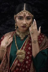 Pink And Green Bridal Set_SUB1567