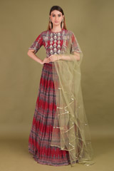 Maroon Embellished  LehengaDSC01144