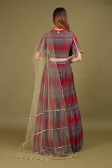 Maroon Embellished  LehengaDSC01159