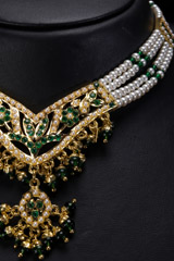 Green Beads And Pearl Necklace SetIMG_8115