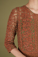 Brown lace GownDSC02437