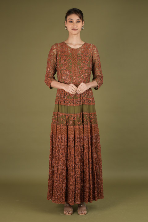 Brown lace Gown
