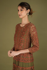 Brown lace GownDSC02443