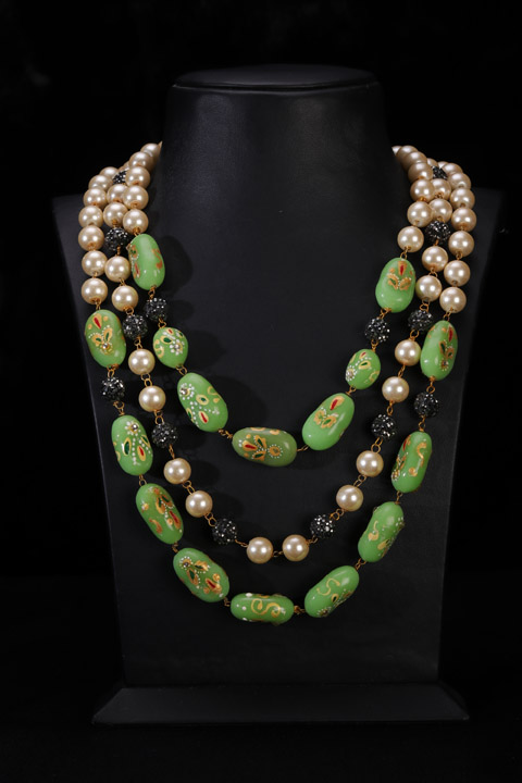 3 Layer Stoned Necklace