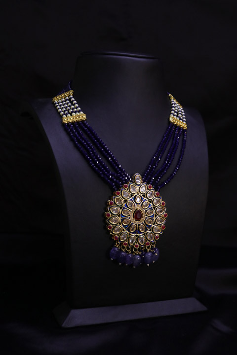 Multi Layered Blue Necklace