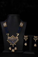 Blue Multi Layer Necklace Set