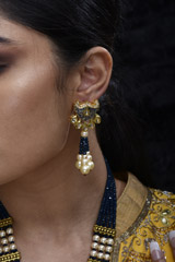 Blue Multi Layer Necklace Set_SUB1223