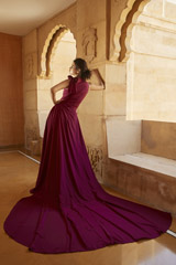Magenta Sleeveless Gown