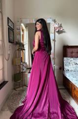 Magenta Sleeveless Gown3