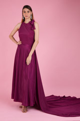 Magenta Sleeveless GownDSC01040