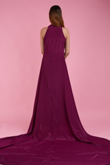 Magenta Sleeveless GownDSC01054