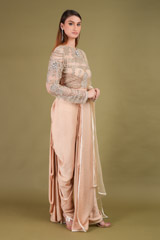 Beige Embellished Dhoti SetDSC01233