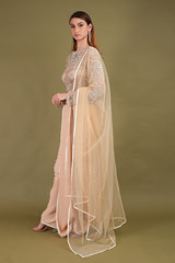 Beige Embellished Dhoti SetDSC01234