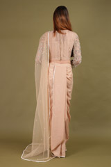 Beige Embellished Dhoti SetDSC01238