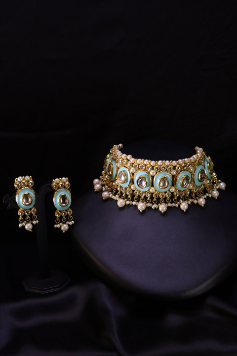 Light Blue Choker Set