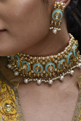 Light Blue Choker Set_SUB1107