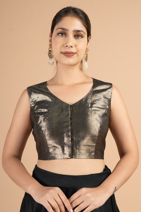 Antique Golden Key Hole Back Blouse