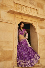Purple Bridal Lehenga1