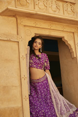 Purple Bridal Lehenga2