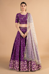 Purple Bridal LehengaDSC00272