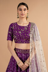 Purple Bridal LehengaDSC00273