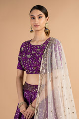 Purple Bridal LehengaDSC00275