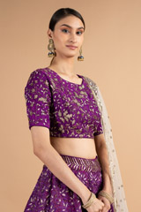 Purple Bridal LehengaDSC00278
