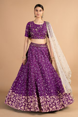 Purple Bridal LehengaDSC00279
