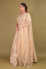 Gold Applique Lehenga with CrystalDSC01365