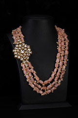 Peach Multi String Necklace SetIMG_0874