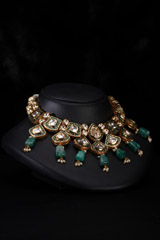 Green And Gold Necklace SetIMG_0827