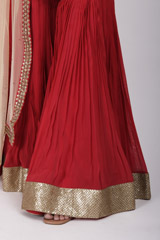 Red Embroidered Sharara SetIMG_9464
