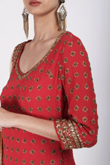 Red Embroidered Sharara SetIMG_9469