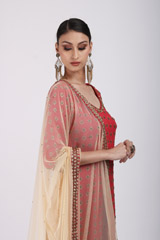 Red Embroidered Sharara SetIMG_9477