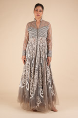 Grey And Ivory Jacket with SkirtDSC00853