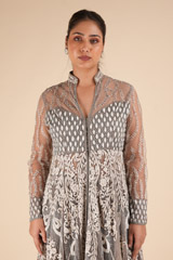 Grey And Ivory Jacket with SkirtDSC00854